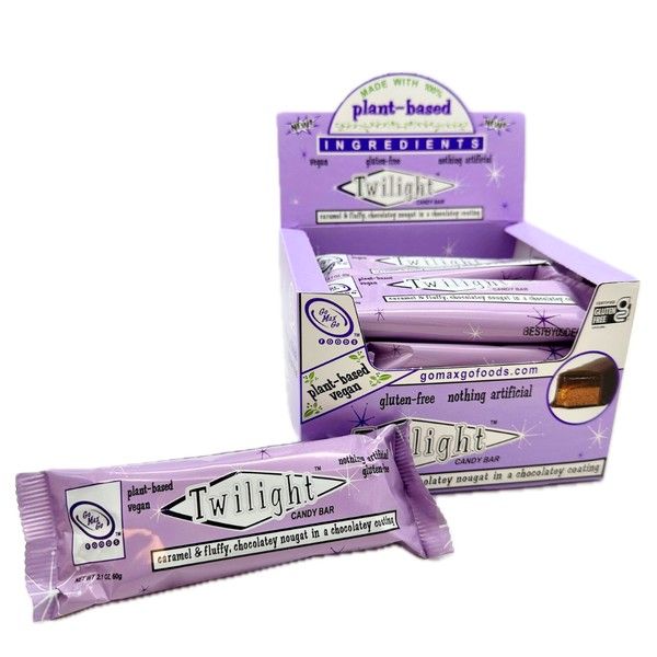 Twilight Chocolatey Caramel Fluffy Candy Bar Vegan 1.5 oz 12ct