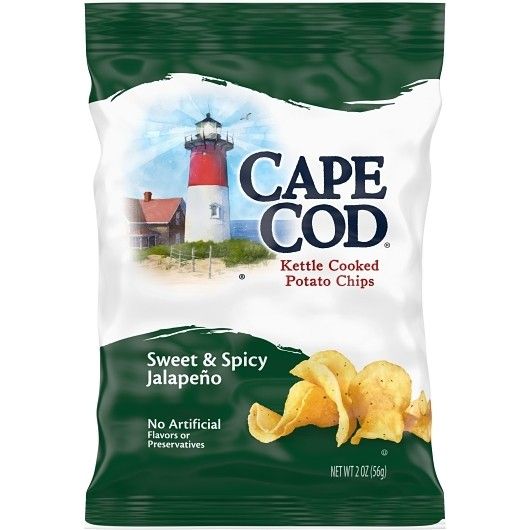 Cape Cod Potato Chips Sweet Spicy Jalapeno  2oz 6 Pack Tray