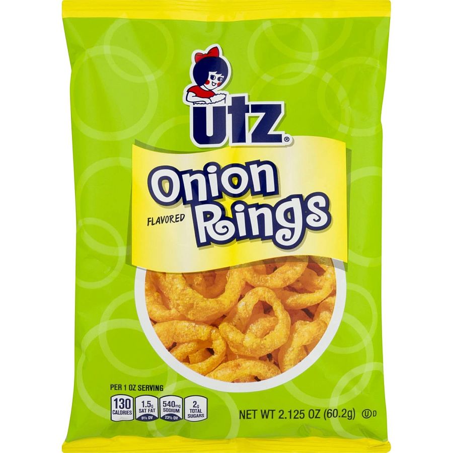 Utz Onion Rings Chips 2.125 oz 18 ct