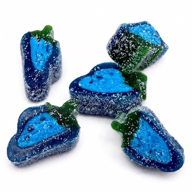 Fini Sour Blue Raspberry Mania Licorice Slices 2.2lb Parve Kosher