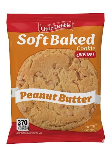 Little Debbie Soft Baked Jumbo Cookie PEANUT BUTTER 3oz 8ct Tray