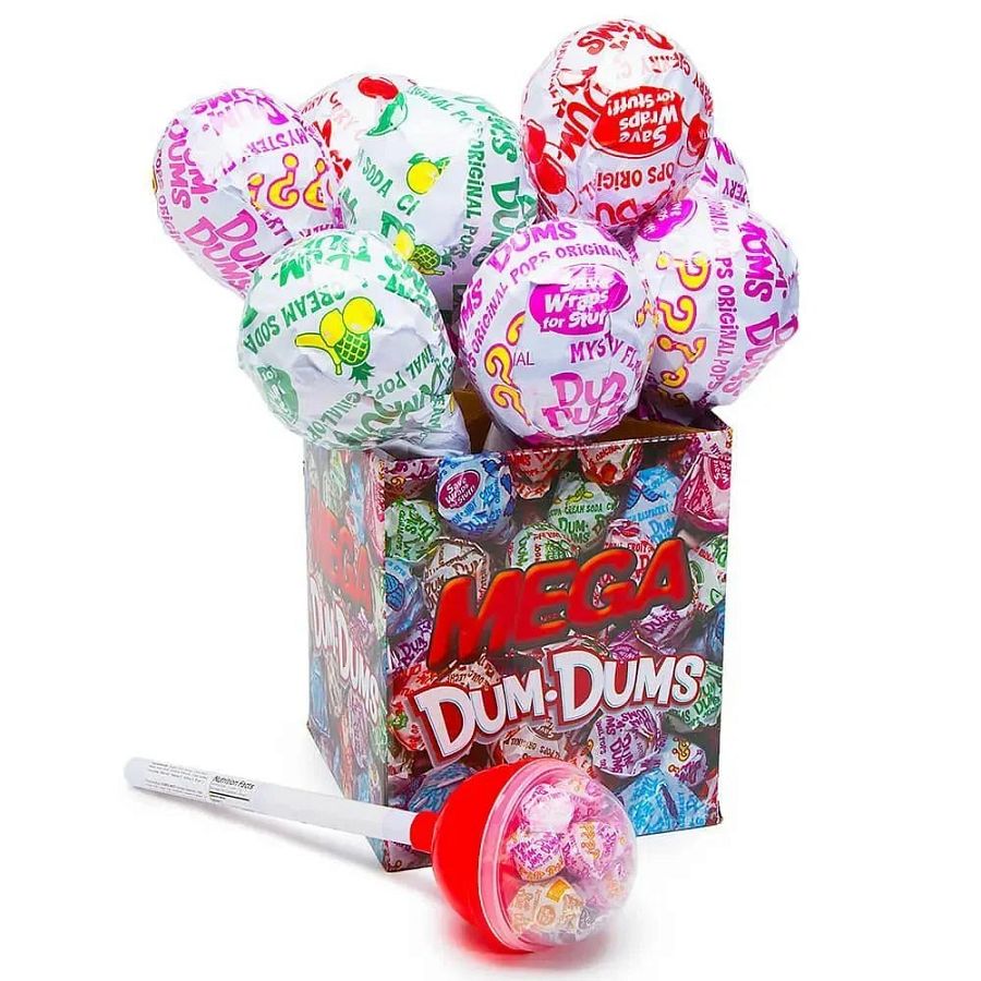 Mega Size Dum Dum Lollipops 12" 12 ct Display