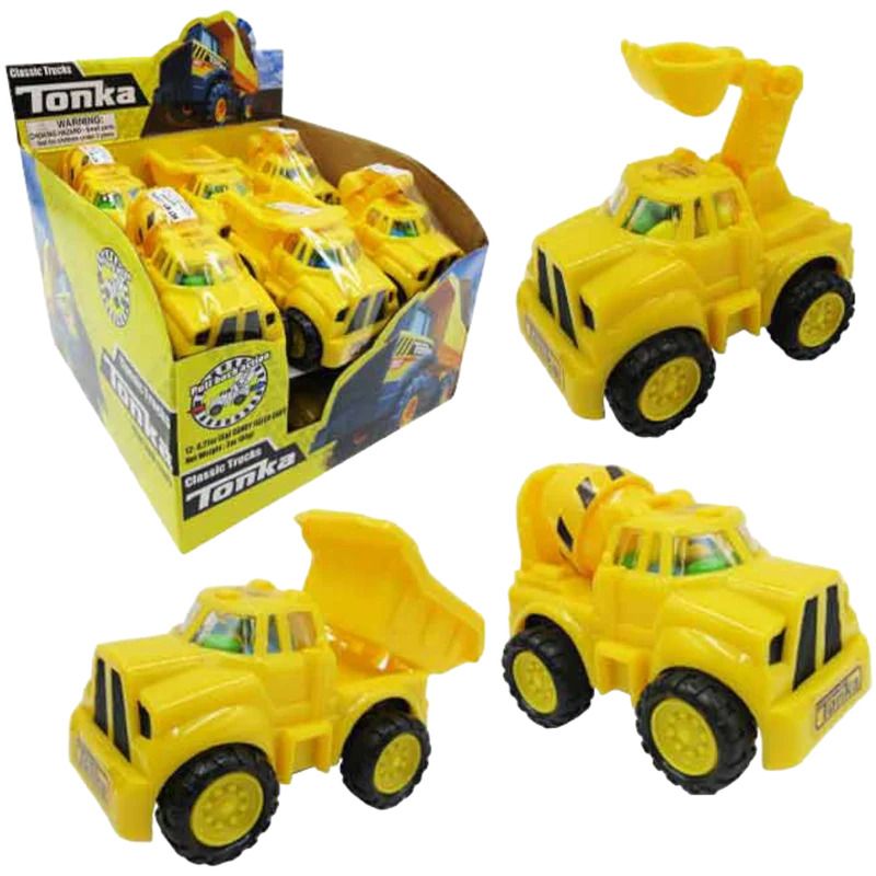 Tonka Candy Filled Dump Truck Crane Pull Back 12 ct