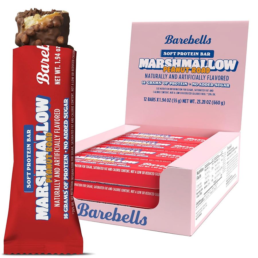 Barebells Protein Bars Marshmallow Peanut Road 1.94 oz 12 ct
