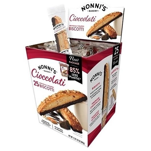 Nonni's Cioccolati Biscotti Wrapped 25 ct Almond Cocoa Changemaker