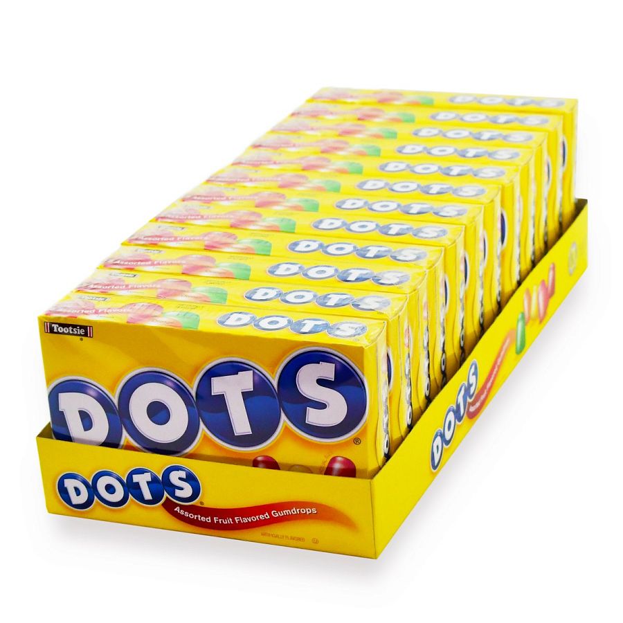 Dots Assorted Fruit Flavored Gumdros 6.5 ounce 12 count theater box