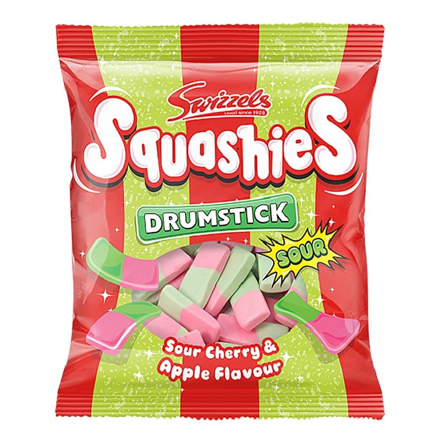 Swizzels Drumstick Squashies Sour Cherry & Apple 120g 12 ct
