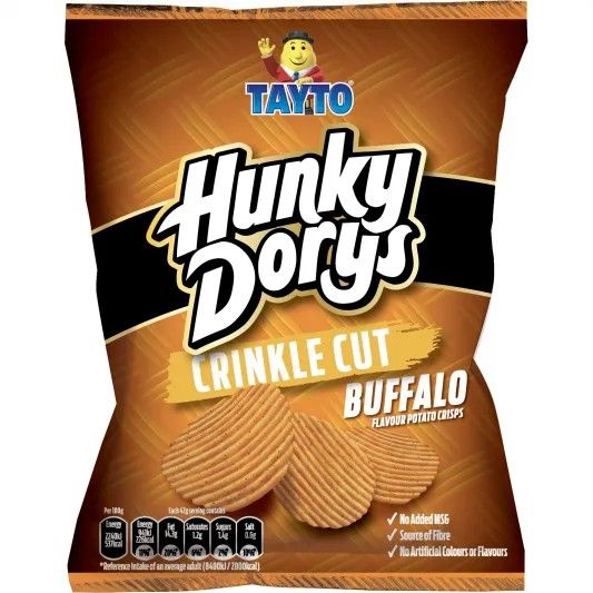 Tayto UK Import Chips Hunky Dorys Buffalo 1.3 oz 50 ct