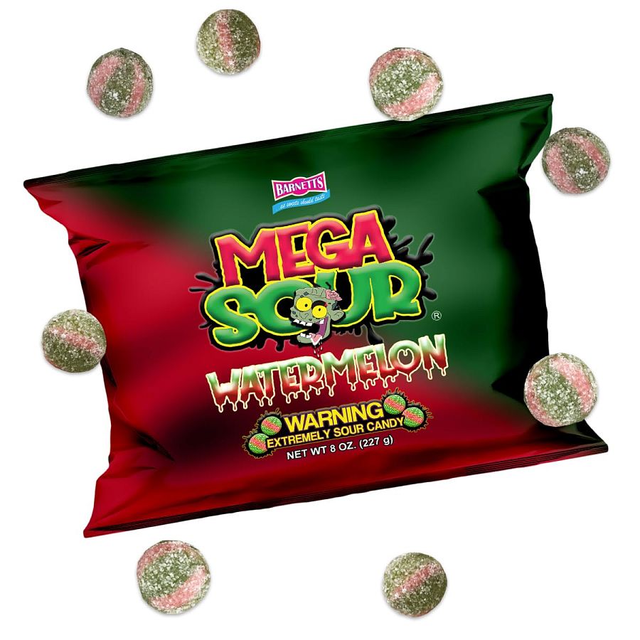Barnetts UK Import Mega Sour Challenge WATERMELON 3.66 oz 12ct