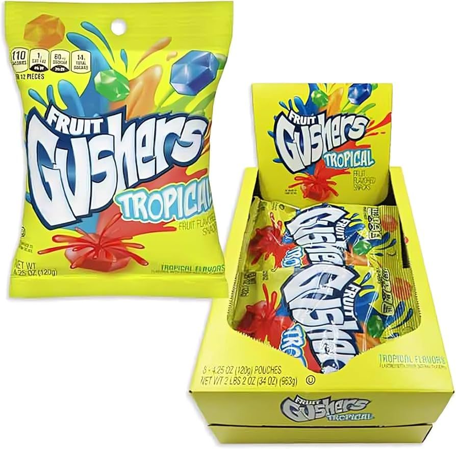 Gusher 8 Ct 4.25 Oz Tropical Pouches Tray