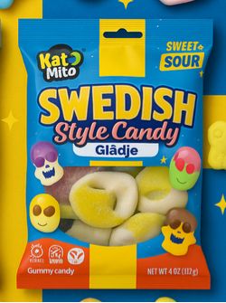 Kato Mito Swedish Style Joyful Dream Gummy Candy 4 oz 12 ct