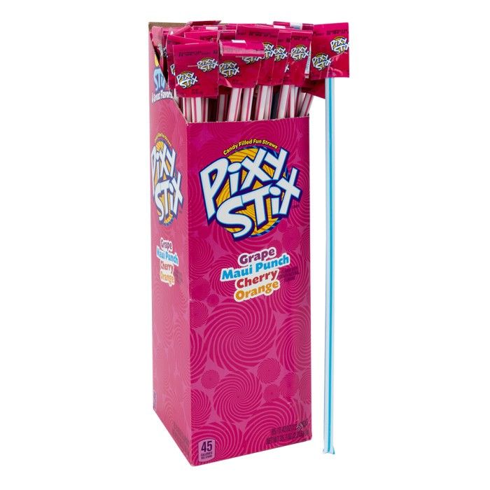 Pixy Stick Giant Candy Filled Fun Straws 85 ct Changemaker