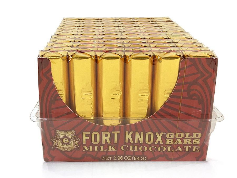 Fort Knox Mini Gold Bars MILK Chocolate 2.96 oz 12 ct