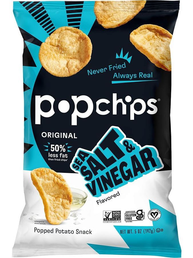 Popchips Popped Potato Chips SEA SALT VINEGAR 5oz 12ct