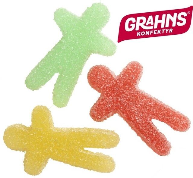 Grahns Swedish Assorted Sour Fruit Jelly Gummy Men 7.7 lb