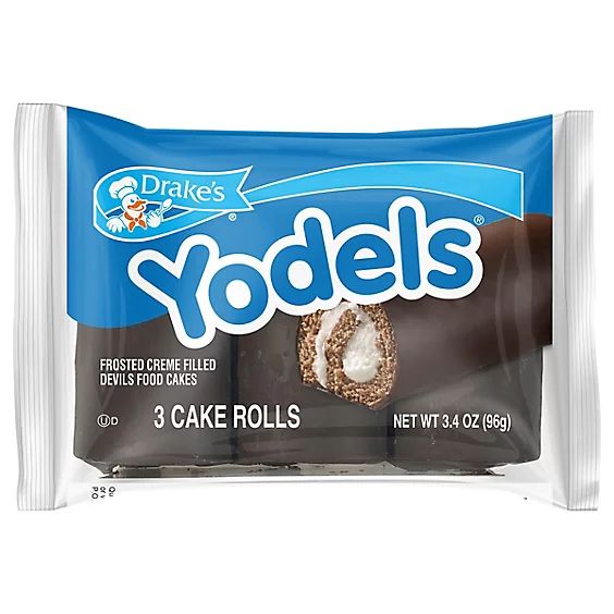 Drakes Yodels Creme Filled Devil Cakes Triple Pack 3.4oz  4ct
