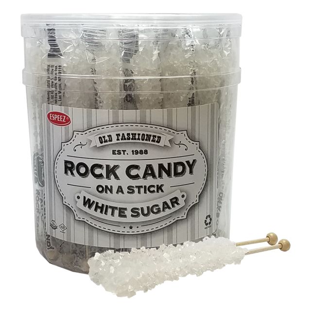 Espeez Orange Rock Candy On a Stick Jar 36 ct 6.5 "