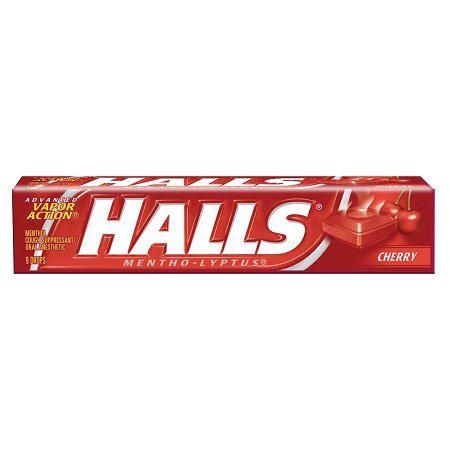 Mondelez Halls Cough Suppressant Oral Anesthetic 20 Count