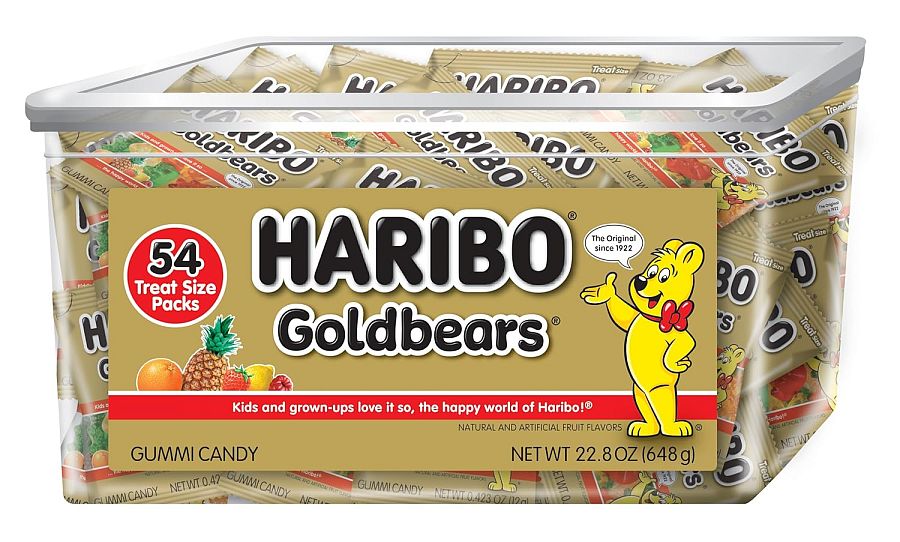 Haribo Gold Bears Treat Size Packs 0.42oz 54 count tub