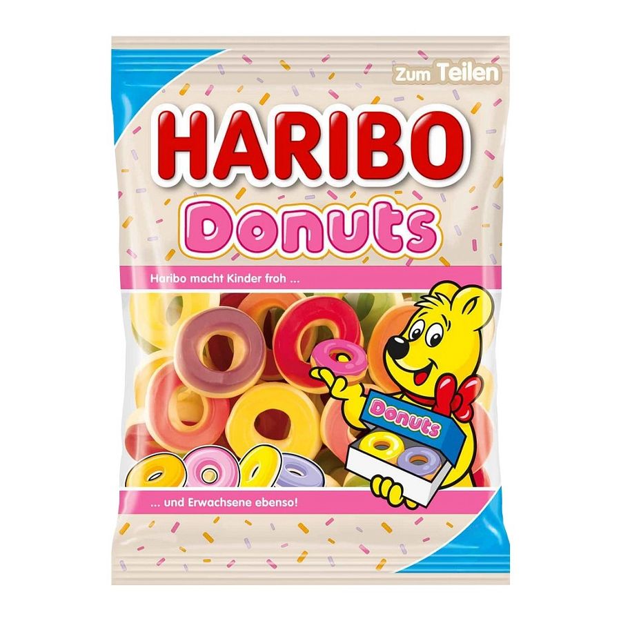 Haribo Germany Donut Ring Gummy Candy 175g 12 Pack