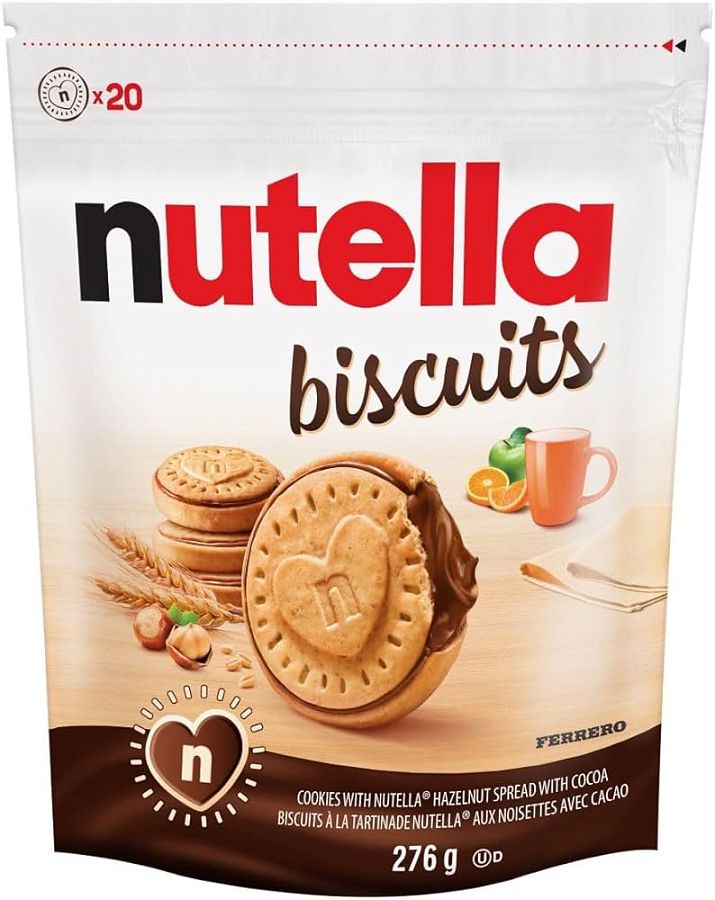 Import Nutella Biscuits 22 Ct .48 Oz Sealed Stand Up Bag