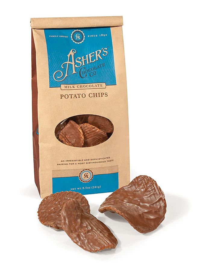 Asher's Milk Chocolate Potato Chips Gift Bag 8.5 oz 6 Pack