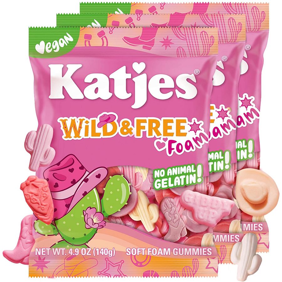 Katjes Wild & Free Foam Fruit Gummy Candy 4.9 oz 12ct