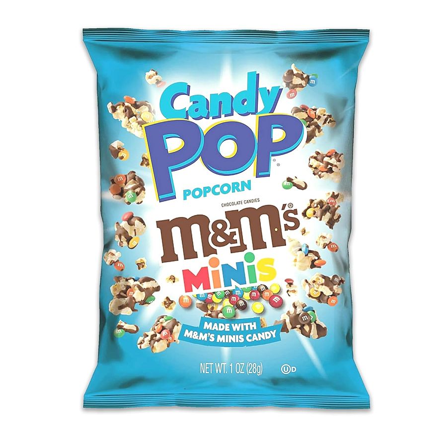 CANDY POP M&Ms Candy Coated Popcorn 1oz 8ct