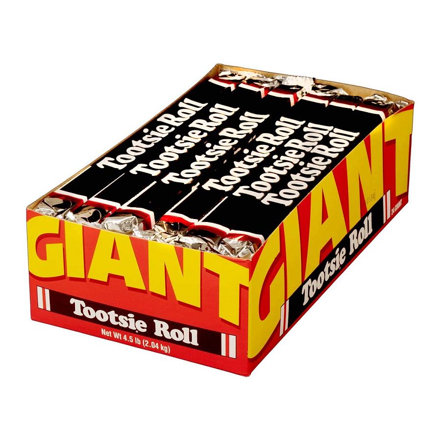 Tootsie Roll 24 Ct 3 Oz Giant Bar Candy Tray