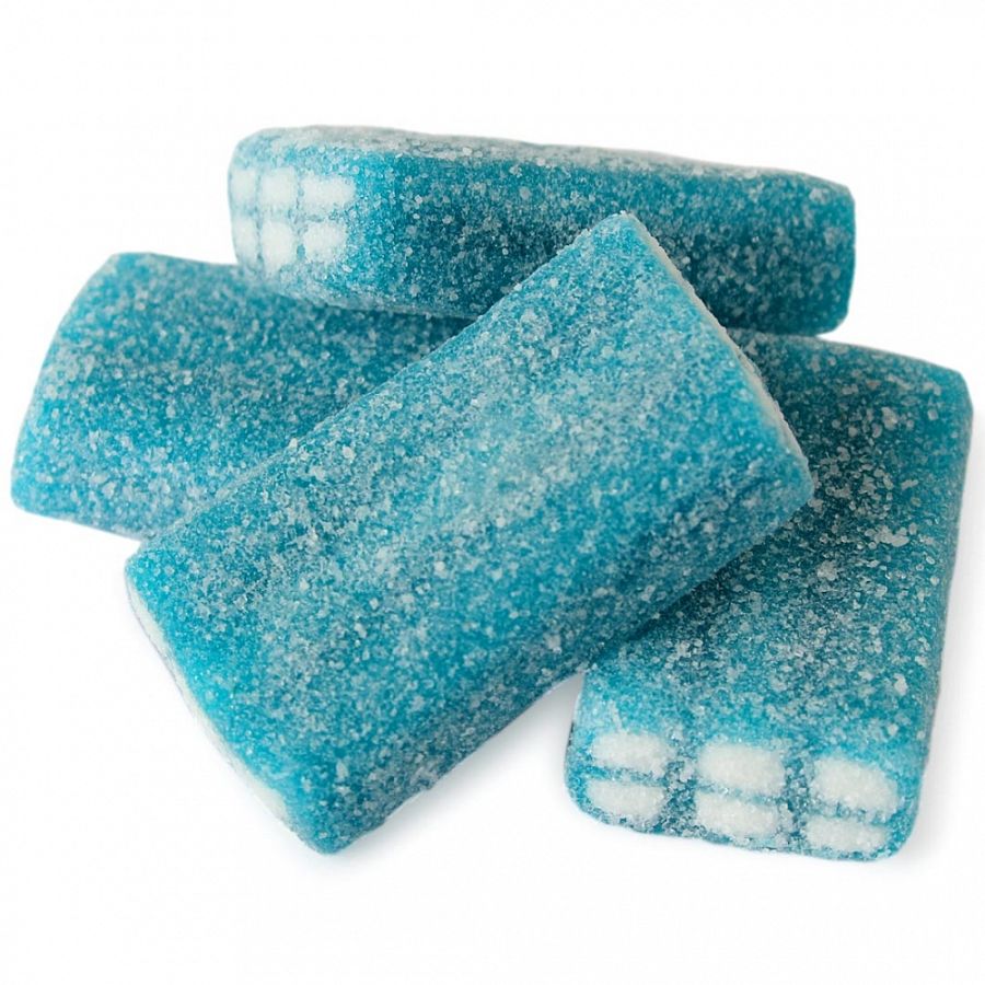 Fini Sour Blue Raspberry Bricks Licorice Candy 2.2 lb Kosher Parve
