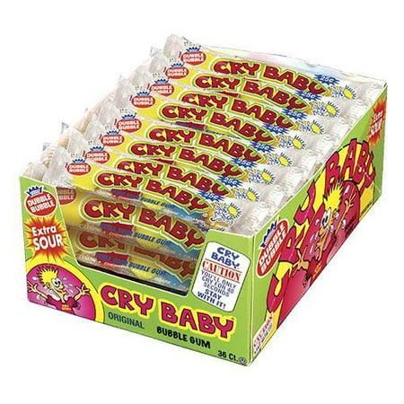 Cry Baby Extra Sour Bubble Gumball Tubes 36 count 0.64 Ounce