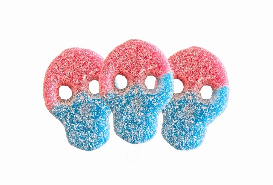 Matthijs Swedish Sour Veggie Fizzy Gummy Skulls 4.4 lb