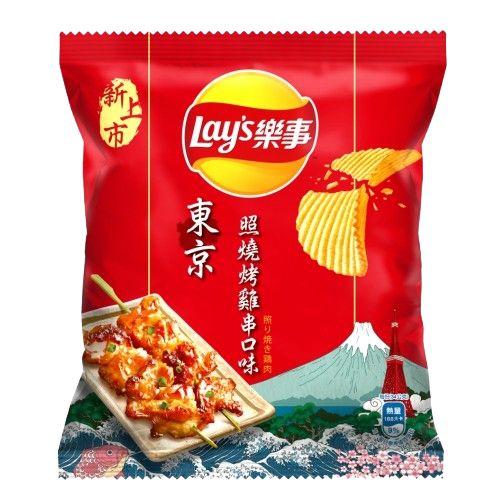 Lays Import Tokyo BBQ Chicken Yakitori Skewers 34g 12 ct
