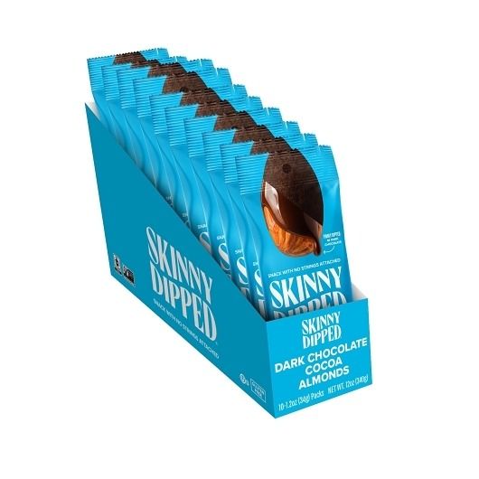SkinnyDipped Dark Chocolate Cocoa Almonds 1.2 oz 10 ct