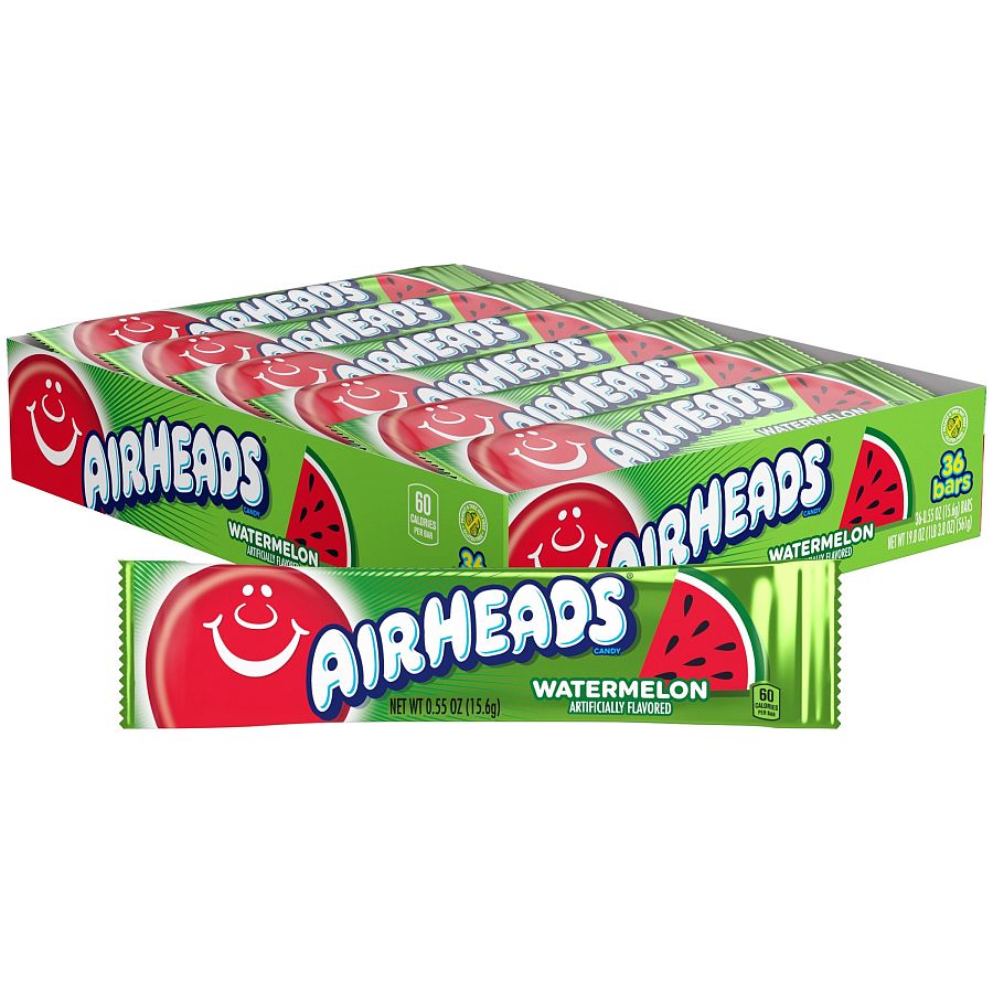 Airheads Candy Individually Wrapped Bars count WATERMELON 36 COUNT