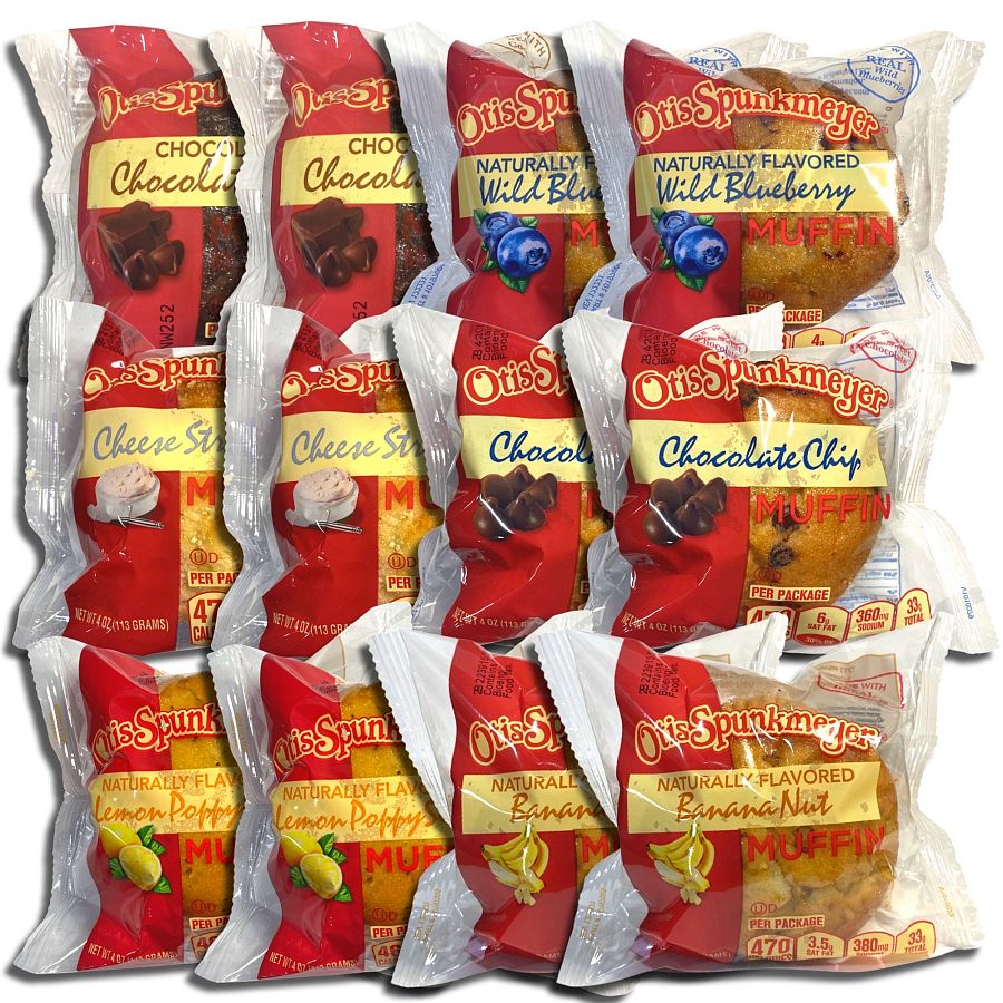 Otis Spunkmeyer Muffin Variety Pack 4oz 6 flavor 12 ct