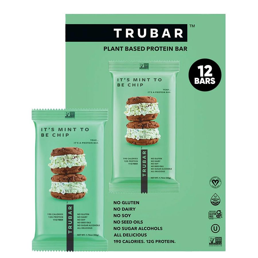 TRUBAR Protein Bar It's Mint To Be Chip  1.76oz 12ct