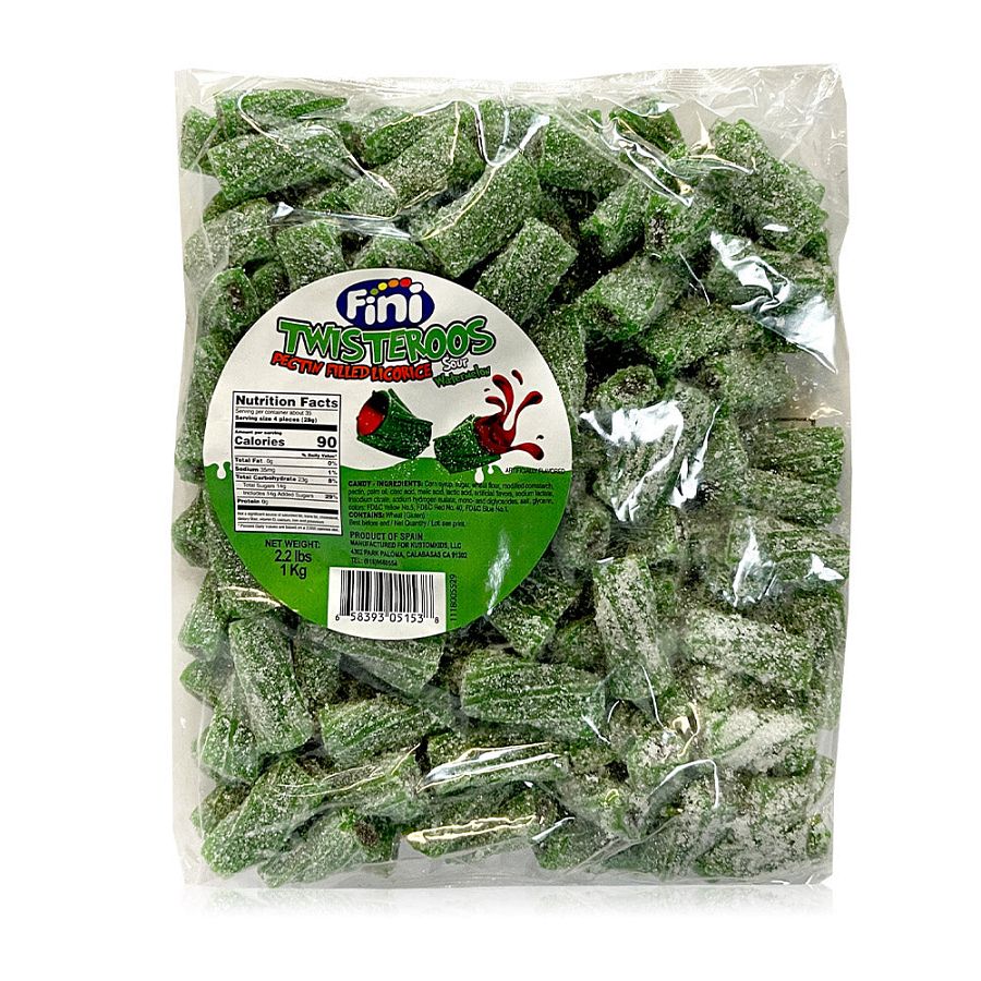 Fini Spain Twisteroos Sour Watermelon Juicy Gummy Bites 2.2 lbs