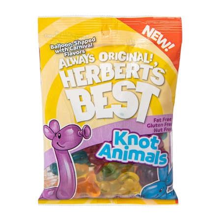 Herbert's Knot Carnival Balloon Animal Gummy 3.5 oz 12ct Peg