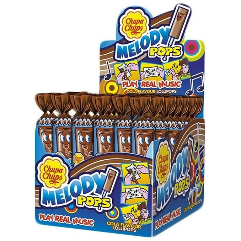 Chupa Chups COLA Melody Pops Lollipop 48 ct Tray IMPORT