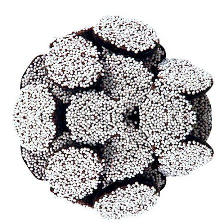 Asher's Dark Chocolate Nonpareils with White Seeds 8 POUND BOX
