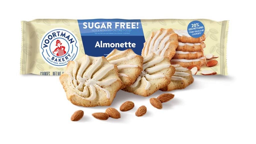 Voortman Sugar Free Iced Almonette Cookies  8 oz 6 Pack