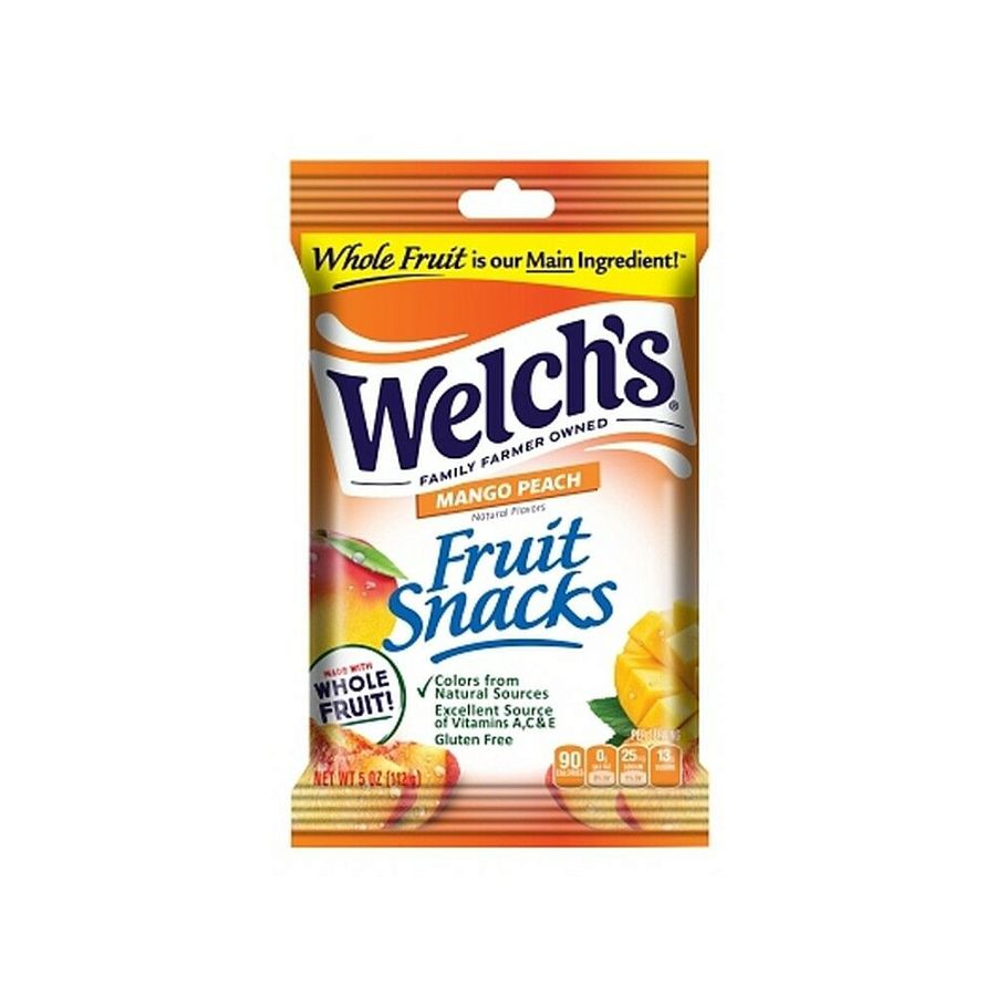 Welch Fruit Snacks Mango Peach 5 oz Peg Bag 12 ct
