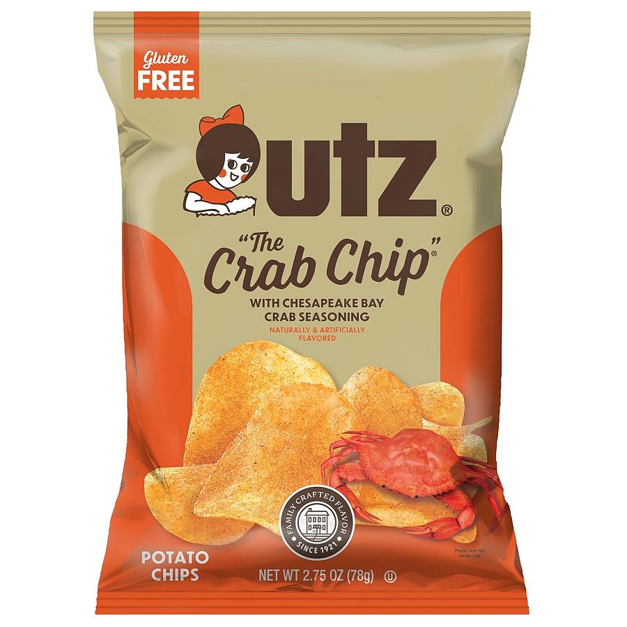 Utz The Crab Chesapeake Bay Potato Chip 2.75 oz 14 ct