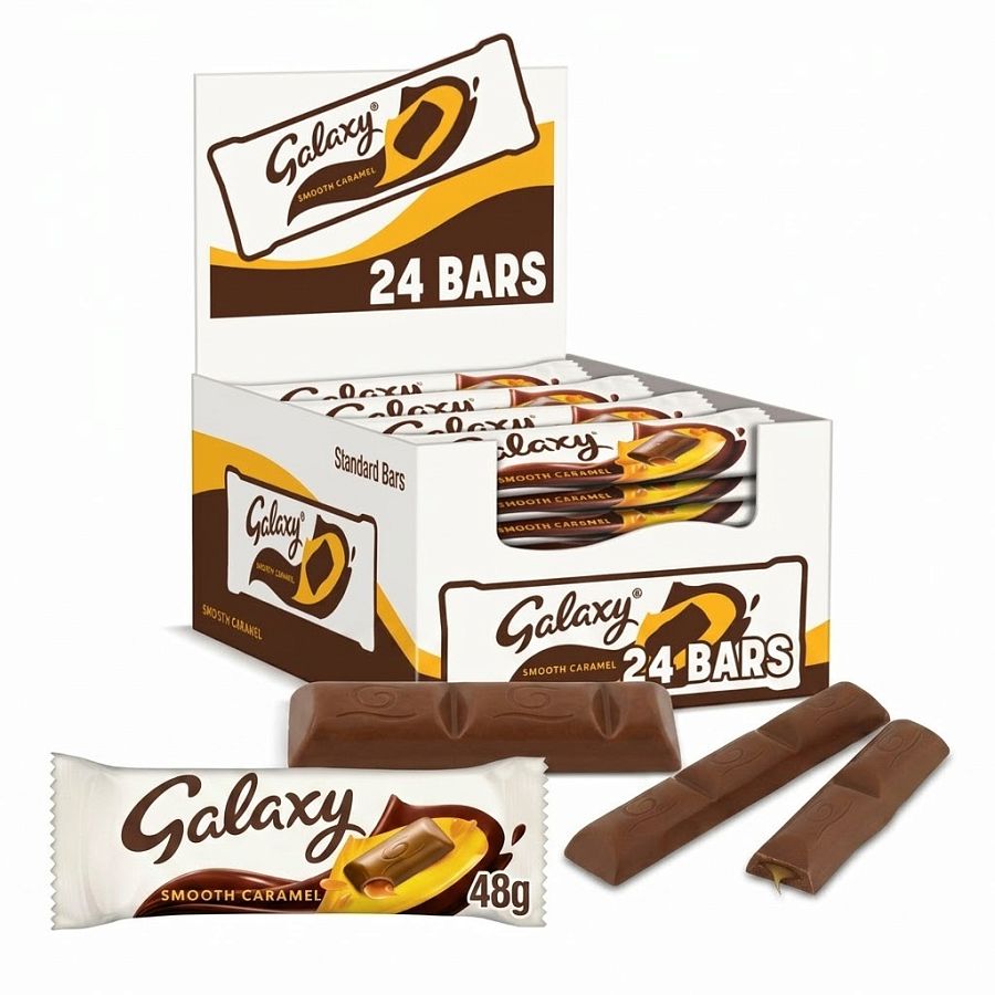 Mars UK Import Galaxy Smooth Caramel Chocolate Bar 48g 24ct