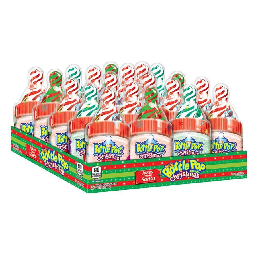 Bazooka Christmas Baby Bottle Pop Sport Candy 20ct