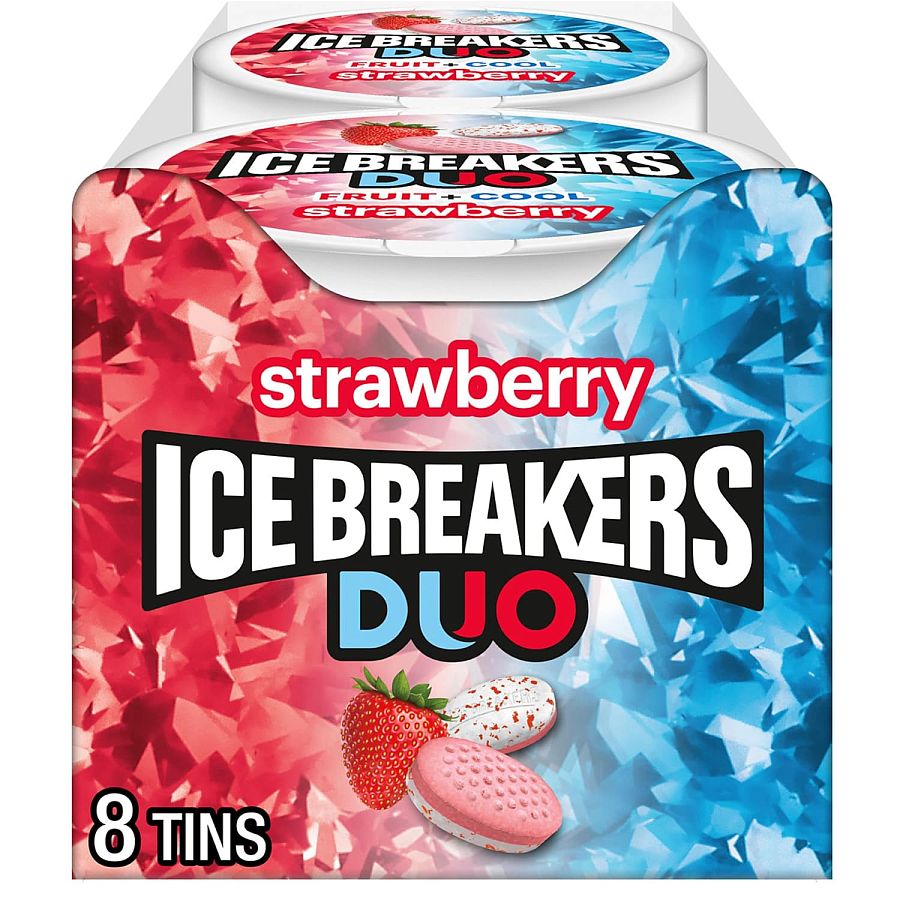 Ice Breakers Duo Fruit Plus Cool Strawberry 1.3 oz 8 ct