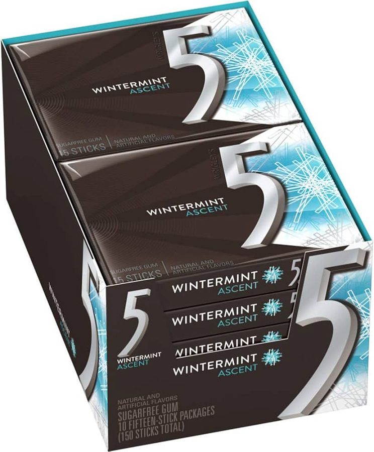 Five Gum 12 Ct 15 Sticks Wintermint Tray