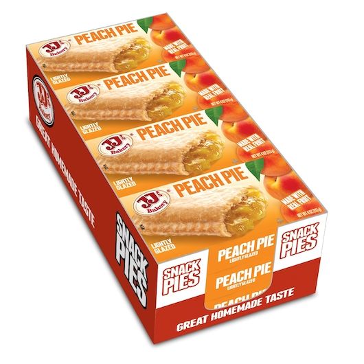 JJ Pie Peach Pie 4 oz 12 ct