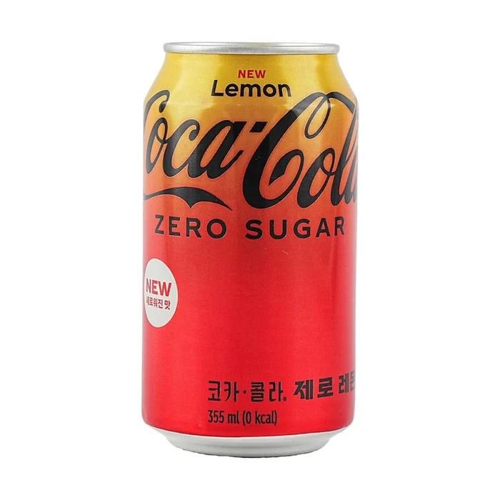 Coca Cola Korea Zero Sugar Lemon Soda Can 350ml 6 Pack